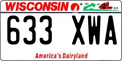 WI license plate 633XWA