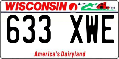 WI license plate 633XWE