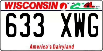 WI license plate 633XWG