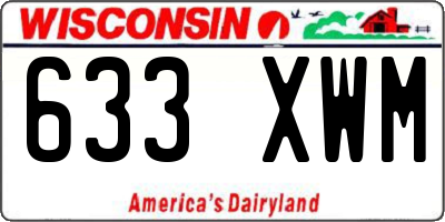 WI license plate 633XWM