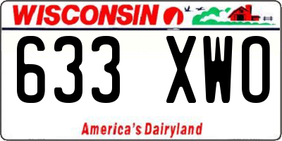 WI license plate 633XWO