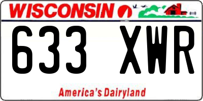 WI license plate 633XWR