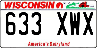 WI license plate 633XWX