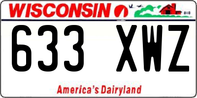 WI license plate 633XWZ