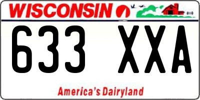 WI license plate 633XXA