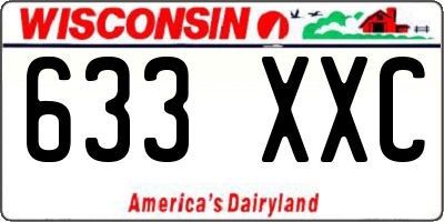 WI license plate 633XXC