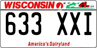WI license plate 633XXI