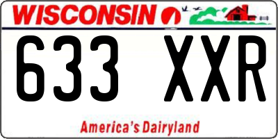 WI license plate 633XXR
