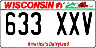 WI license plate 633XXV