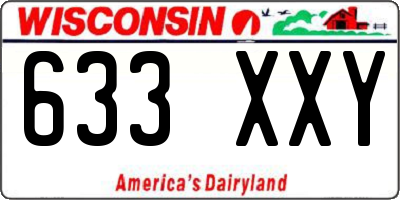 WI license plate 633XXY