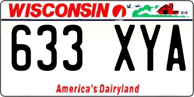 WI license plate 633XYA