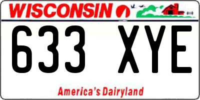 WI license plate 633XYE
