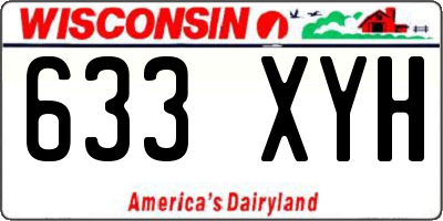 WI license plate 633XYH