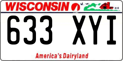 WI license plate 633XYI