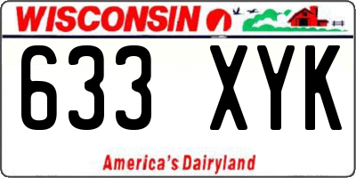 WI license plate 633XYK