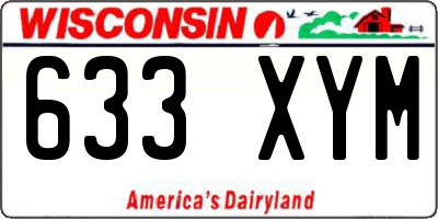 WI license plate 633XYM