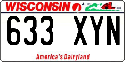 WI license plate 633XYN