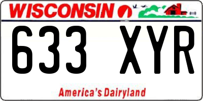 WI license plate 633XYR