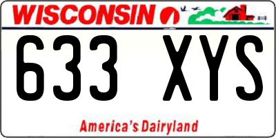 WI license plate 633XYS