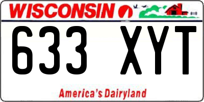 WI license plate 633XYT