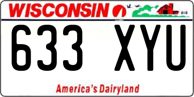 WI license plate 633XYU