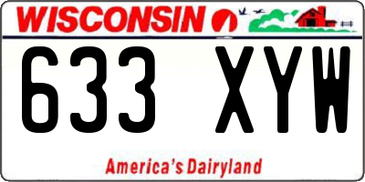 WI license plate 633XYW