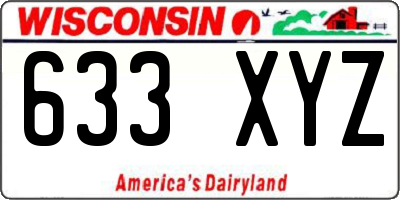 WI license plate 633XYZ