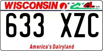 WI license plate 633XZC