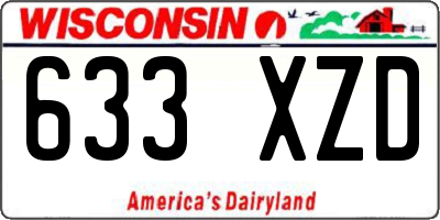 WI license plate 633XZD