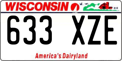 WI license plate 633XZE