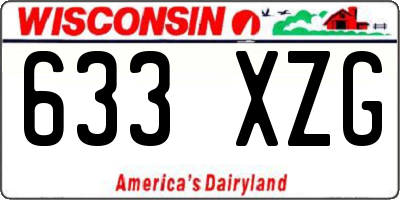 WI license plate 633XZG