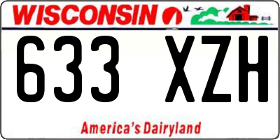 WI license plate 633XZH