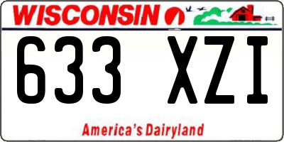 WI license plate 633XZI