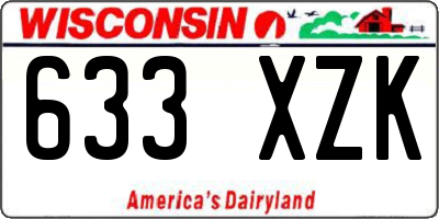 WI license plate 633XZK