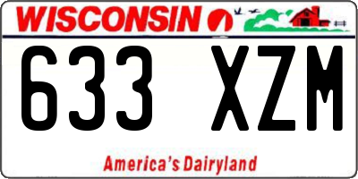 WI license plate 633XZM
