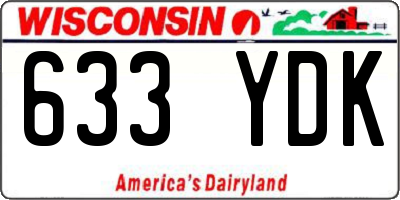 WI license plate 633YDK