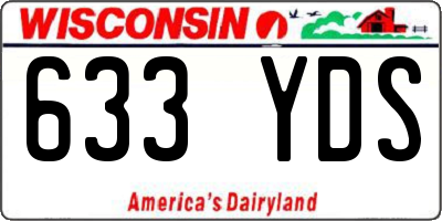 WI license plate 633YDS