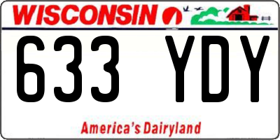 WI license plate 633YDY