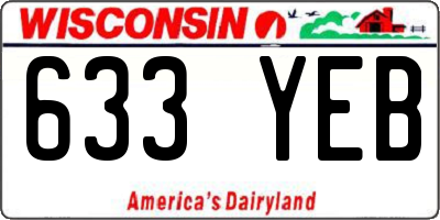 WI license plate 633YEB