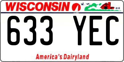 WI license plate 633YEC