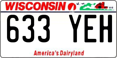 WI license plate 633YEH