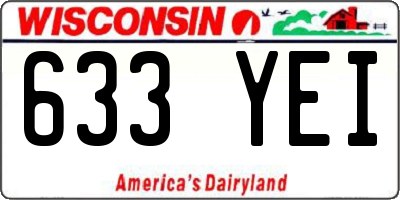 WI license plate 633YEI