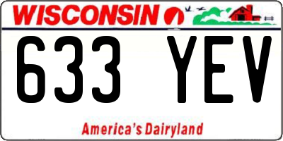 WI license plate 633YEV