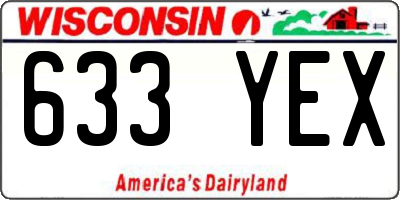 WI license plate 633YEX