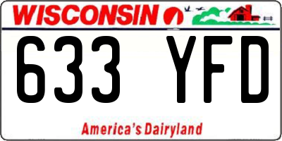 WI license plate 633YFD