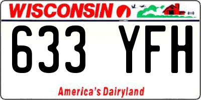WI license plate 633YFH