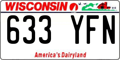 WI license plate 633YFN