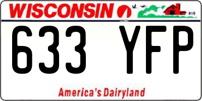 WI license plate 633YFP