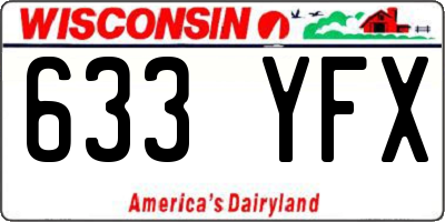 WI license plate 633YFX