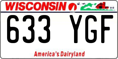 WI license plate 633YGF